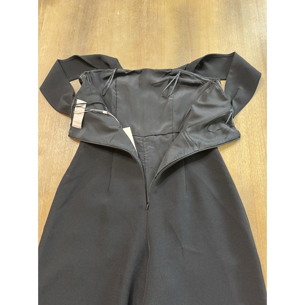 Keepsake Shooting Star Jumpsuit Off Shoulder Wide Leg Crop Black Size Small NWT - Picture 9 of 14